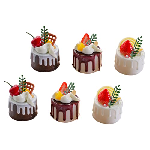 ibasenice 6st Realistisches Kuchenmodell Realistische Cupcake-modelle Gefälschte Kuchen Künstliches Dessertspielzeug Kuchenmodelle Anzeigen Küchendisplay Ornament Pappbecher Pu Zu Hause von ibasenice