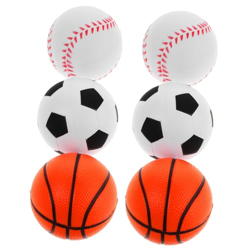 ibasenice 6st Schaumstoff-stressball Fußballspielzeug Für Sportbälle Quetschen Kleine Sportbälle Schaumstoffbälle Für Sportbälle Aus Schaumstoff Baseballhandschuh Polyurethan von ibasenice