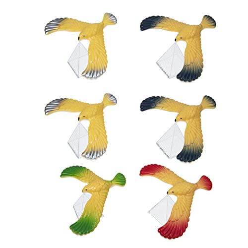 ibasenice 6st Schwebevogel Spielzeug Zum Aufziehvogel Drehendes Vogelspielzeug Uhrwerk Tierspielzeug Balancierender Vogel Tierspielzeug Aufziehen Haargummis Zinn Frosch Kind Metall Hase von ibasenice