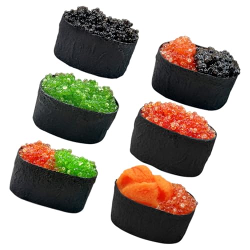 ibasenice Künstliches Sushi- – 6 Japanische Lebensmittel-simulationsmodelle Gefälschte Sushi-Requisite Für Restaurant Und Zuhause ibasenice Künstliches Sushi- – 6 Japanische Lebensmittel-simulationsmodelle Gefälschte Sushi-Requisite Für Restaurant Und Zuhause von ibasenice
