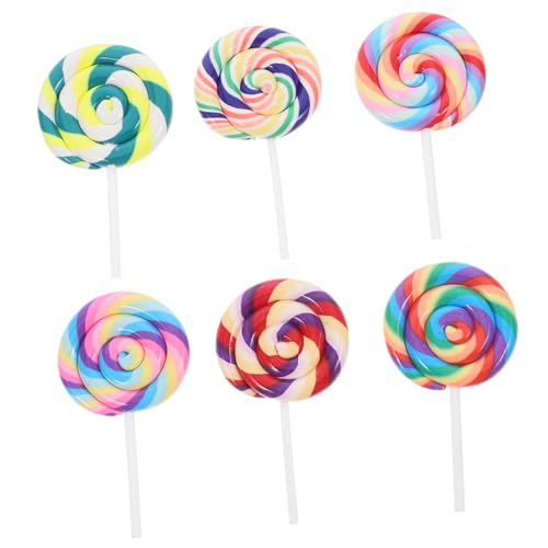 ibasenice 6st Simulationslutscherspielzeug Riesige Lutscher-Requisite Große Lutscher Gefälschter Lutscher Regenbogenlutscher Wirbeln Gefälschte Zuckerwatte Süßigkeiten Requisiten Polymer-ton ibasenice 6st Simulationslutscherspielzeug Riesige Lutscher-Requisite Große Lutscher Gefälschter Lutscher Regenbogenlutscher Wirbeln Gefälschte Zuckerwatte Süßigkeiten Requisiten Polymer-ton von ibasenice