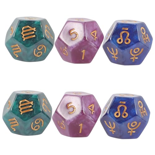 ibasenice 6st Spielversorgung Freizeitspiel Würfel Tarot-würfel Tarot-zubehör Tischspielwürfel Runenwürfel Weissagungszubehör Kleine Würfel-Requisiten Tarot Weissagungswürfel Tarot-kit Harz von ibasenice
