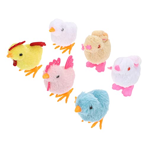 ibasenice 6St Springendes Spielzeug mit Gastgeschenke für Ostern Katzen-Teaser-Spielzeug Kinderspielzeug Plüschtier Puzzle-Spielzeug Hühnerspielzeug für Kinder Hähnchen aufziehen von ibasenice