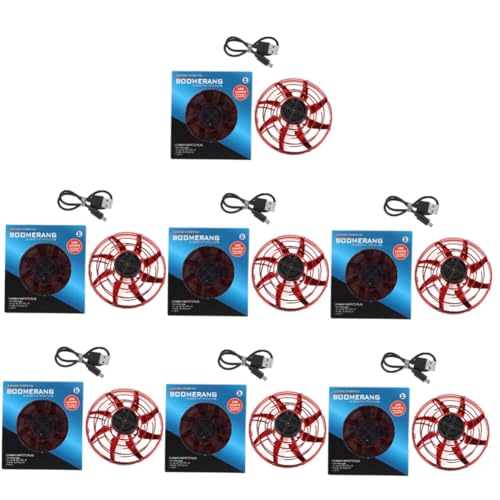 ibasenice 7 STK Fingerspitze Fliegende Untertasse Fliegende Drohne Spielzeug Für Draußen Handbetrieben Mini-drohne Fingerspitzen-flugkreisel Beleuchtung Beiläufig Plastik Rot Geschenk Kind von ibasenice