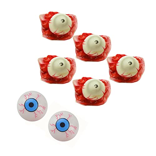 ibasenice 7 Stück Halloween gruselige Augäpfel gummiartige Augäpfel falsche Augäpfel blutige Augen Halloween Halloween Toys Halloween-Party-Requisite Halloween-Partybevorzugung von ibasenice