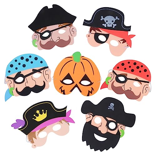 ibasenice 7stücke Teiliges Eva Halloween Masken Für Lustige Piraten Und Kürbis-masken Partydekoration Für Halloween Und Kostümpartys Und Zu Tragen von ibasenice