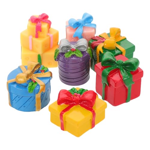 ibasenice 7 Stück Teiliges Miniatur Weihnachtsgeschenkset aus Stabilem Harz Farbintensive Miniatur-geschenkboxen für DIY Weihnachtsdekoration Handgefertigte Mini Ornamente für Puppenhaus und ibasenice 7 Stück Teiliges Miniatur Weihnachtsgeschenkset aus Stabilem Harz Farbintensive Miniatur-geschenkboxen für DIY Weihnachtsdekoration Handgefertigte Mini Ornamente für Puppenhaus und von ibasenice