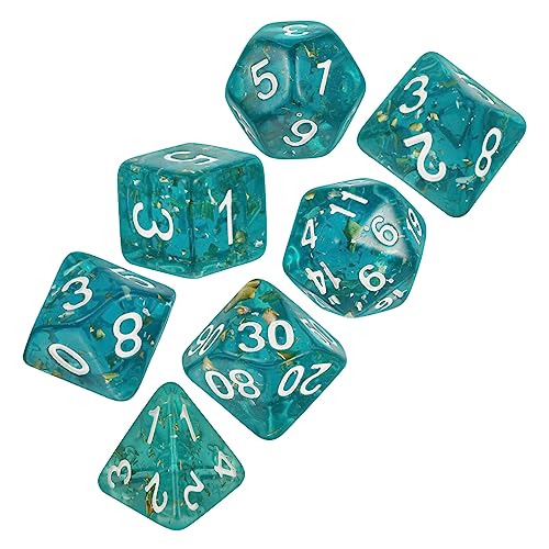 ibasenice 7 Stück Würfel aus Acryl lichtwürfel travel Cubes brettspiel zubehör Glücksspielwürfel dice Set lustige Würfelspiel-Requisiten Acryl Würfel polyedrische Würfel Pub- Blue von ibasenice