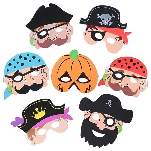 ibasenice 7stücke Teiliges Halloween Masken Lustige Halbmasken Für Kostümparty Und Kürbis Designs Sicherem Eva-material Für Feiern von ibasenice