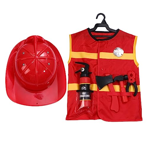 ibasenice 7-teiliges Set Feuerwehrkostüme Für Cosplay-anzug Für Performance-kleidung Für Feuerwehrmann-outfit Für Cosplay-kostüm Für Oxford-stoff von ibasenice