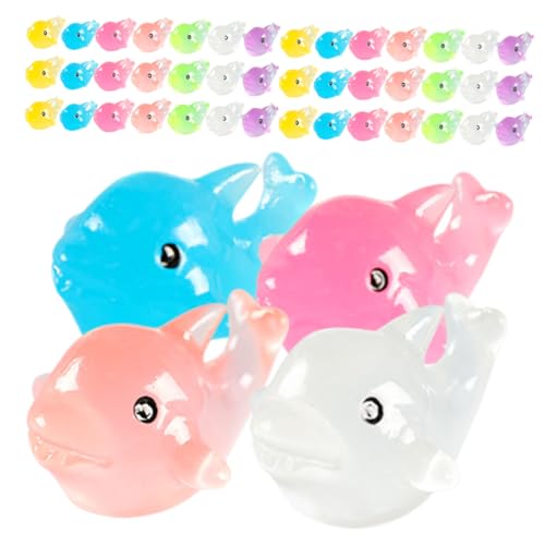 ibasenice 70 Stück Miniature Dolphin Figuren Teiliges aus Resin Leuchtende Deko für Bonsai Aquarium und Garten Süße Tierchen für Mitgebsel von ibasenice
