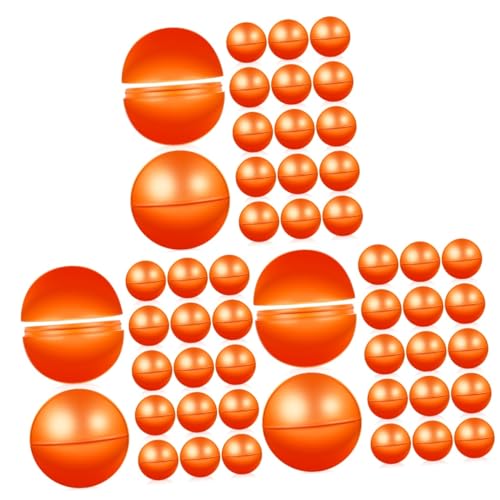 ibasenice 75 STK Ball pl orangefarbene Ornamente zentimetrix kunststoffkugel Spielekonsole Kleiner Kaugummiautomat Spielbälle Lotteriekugeln automatisch Kapsel farbige Kugeln Nahtlose Kugel von ibasenice