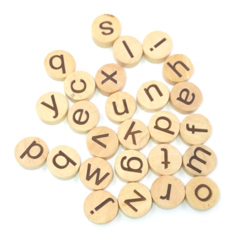 ibasenice Holz Alphabet Scheiben 78 Stücke Brief Ornamente Glatte Für Kunsthandwerk von ibasenice
