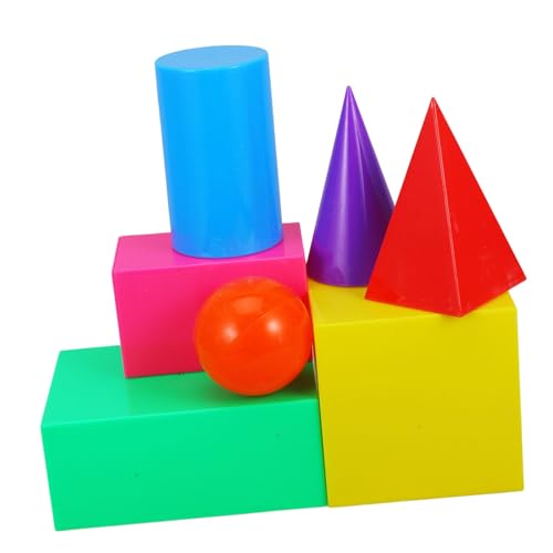 ibasenice Pädagogisches Modellspielzeug - 7-teiliges Spielzeug Zum Sortieren Geometrischer Formen Mathematik-lernspielzeugset Für Kleinkinder von ibasenice