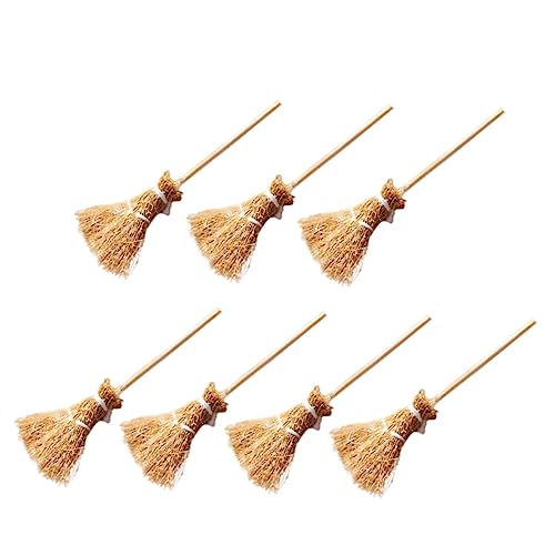 ibasenice Mini-Besen-Set 7-teiliges Mini-hausbesen-Modell Besen-tischbürste Teppichkehrer Bodenkehrer Für Hartböden von ibasenice
