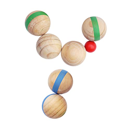 ibasenice 7Stücke Teiliges Outdoor Sportkugel Holz Spaßige Rollkugeln Für Familienaktivitäten Im Freien Für Garten Und Strand von ibasenice