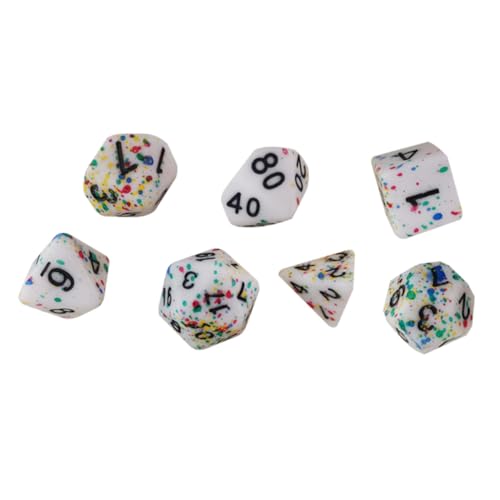 ibasenice 7st Brettspiel Würfel Mehrseitige Würfel Brettspiel-Requisite Zahlenwürfel Polyedrische Würfel Unterhaltungswürfel Polyedrische Spielwürfel Acryl von ibasenice