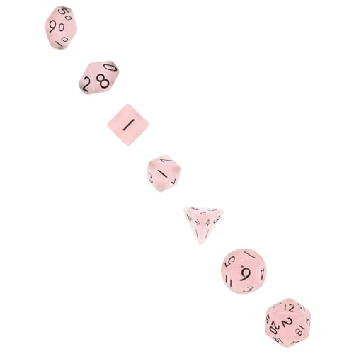 ibasenice 7st Leuchtende Würfel Mini-würfel Kleine Spielwürfel Kleine Würfelstütze Spielstütze Leuchtende Mehrseitige Würfel Kreative Leuchtwürfel Mini-leuchtwürfel Rosa Acryl von ibasenice