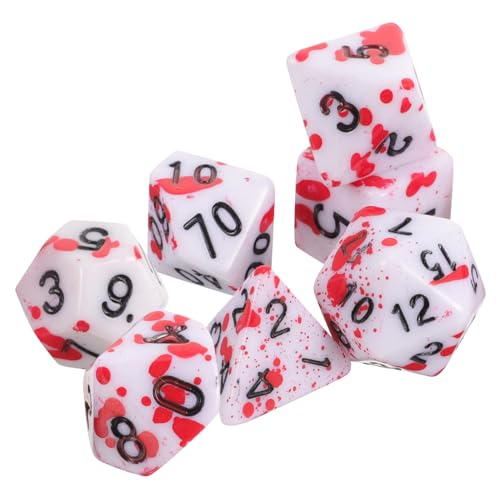 ibasenice 7st Würfel Spiel-Requisiten Rot Acryl von ibasenice