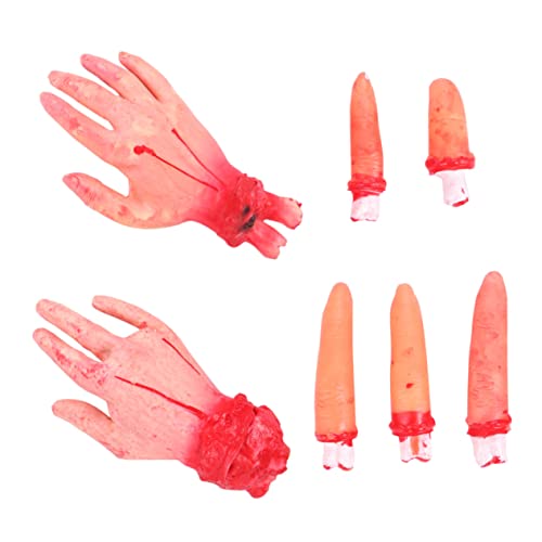 ibasenice 7stücke Teiliges Halloween Deko Gefälschten Händen Und Fingern Gruselige Requisiten Für Partys Home Bar Einfach Zu Reinigen Für Kostüme Und Themenfeiern von ibasenice
