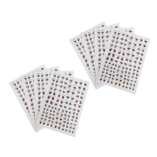 ibasenice 8 Blatt Selbstklebende Papieraugen Decals für Puppen Bastelzubehör für Kreative Projekte ibasenice 8 Blatt Selbstklebende Papieraugen Decals für Puppen Bastelzubehör für Kreative Projekte von ibasenice