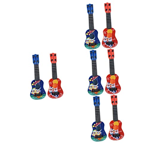 ibasenice 8 STK Mini-Gitarre Instrumente Für Kinder Gitarre Für Kinder Klavier Für Kinder Kindergitarre Akustisch Spielzeug Für Mädchen Gitarren Abs Kleinkind Kann Spielen Mikrofon von ibasenice