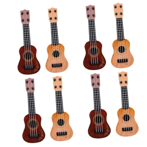ibasenice 8 STK Mini-Ukulele pädagogische Gitarre für Kinder Holzgitarre Kinderspielzeug Modelle Spielzeug für Mädchen Simulation Gitarre Ukulele-Modell für Kleinkinder klassisch Geschenk von ibasenice