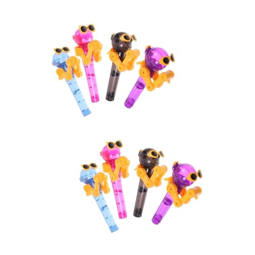 ibasenice 8 STK Roboter belohnung Kinder kindergeburtstags mitgebsel Kinderspielzeug geformter Lutscherhalter Spielzeuge Roboterspielzeug Kinder-Lollipop-Roboter Kleinkindspielzeug von ibasenice