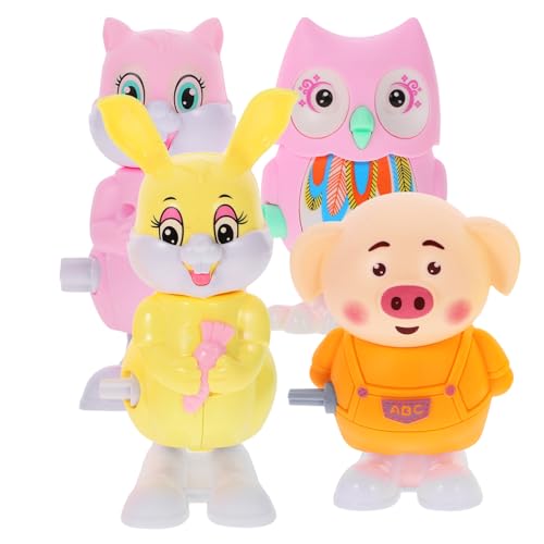 ibasenice 8 STK Springendes Spielzeug Badespielzeug aufziehen Puppen aufziehen Kaninchenspielzeug Kinderspielzeug Hasenspielzeug Haargummis Karikatur aufziehspielzeug Desktop-Dekor Mini Baby von ibasenice