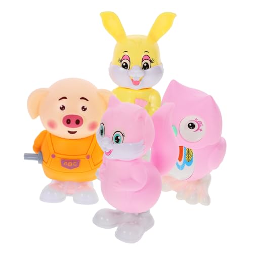 ibasenice 8 STK Springendes Spielzeug Wasserspielzeug aufziehen Tanzendes Tierspielzeug Kaninchenspielzeug Kinderspielzeug Haargummis Spielzeuge Schweinespielzeug zum Aufziehen Desktop-Dekor von ibasenice