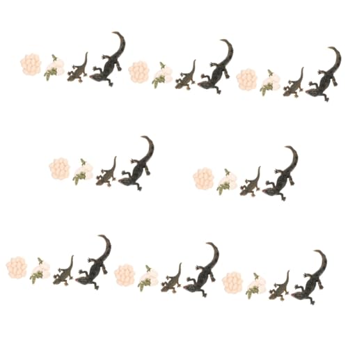 ibasenice 8 Sätze Modell des Wachstumszyklus Wachstumszyklus-Figur Eines Krokodils Mollige Krokodilfigur Krokodil-lebenszyklusfigur Krokodilspielzeug Statuen Plastik Kind Puzzle Lehrmittel von ibasenice