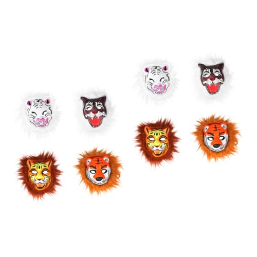 ibasenice 8 EVA Plüsch Tier maske Tiger maske halloween party kinder masken Maskerade-Maske kuscheltier Kostüme für Erwachsene Tigermaske für Kinder Unisex-Tigermaske Yiwu von ibasenice