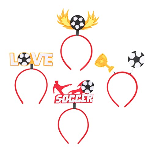 ibasenice 8 Stk Fußball-Fan-Stirnband Haarbänder für Mädchen Haarreifen für Fans party haarreif fußball haarband Fußbälle Haarreifen mit Fußballmotiven Fußball-Kopfbedeckung Mode Partybedarf von ibasenice