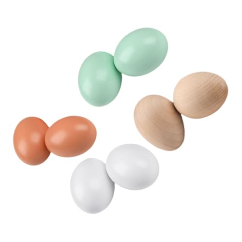 ibasenice 8 Stück Holzeier unvollendet Ostereier Easter Egg Decoration holzostereier Ostereier bemalen Ostereier basteln Wachteleier Spielzeugeier Hühner kreatives Ei Eierhölzer von ibasenice
