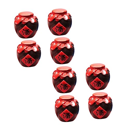 ibasenice 8 Stück Mini-Glas Vintage - dekoratives für die küche kinderzimmerdeko Dekoration kinderzimmer exquisites kleines Küchenspielzeug zum Harz rot ibasenice 8 Stück Mini-Glas Vintage - dekoratives für die küche kinderzimmerdeko Dekoration kinderzimmer exquisites kleines Küchenspielzeug zum Harz rot von ibasenice