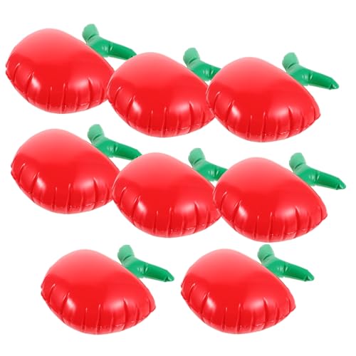 ibasenice 8 Stück Teiliges Aufblasbare Große Rote Apfelballons aus Strapazierfähigem PVC Fruchtiges Partydekor für Klassenzimmer-dekorationen Vielseitige Schulanfang Kinderparty-deko von ibasenice