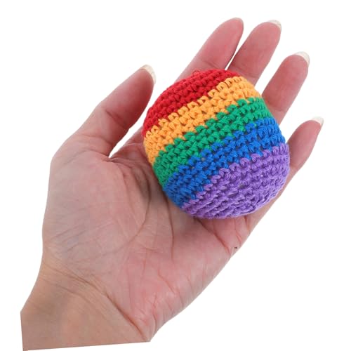 ibasenice 8 Stück Teiliges Gehäkelte Weiche Kinderspiel-säckchen Kleine Hacky Balls für Drinnen und Draußen Vielseitige Wurfsäckchen für Kindergartenkinder Bewegungsspielzeug von ibasenice