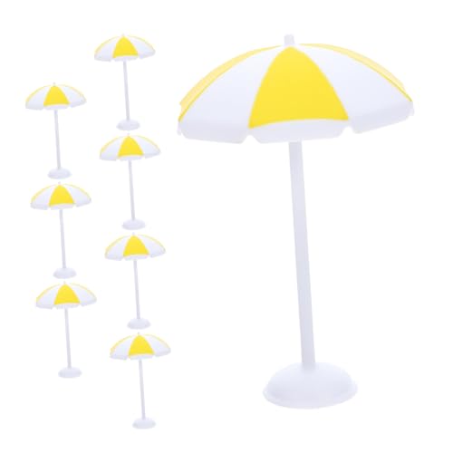 ibasenice 8stücke Miniatur-Sonnenschirm Für Puppenhaus Mikro-landschafts-strandschirme DIY-bastelzubehör Bonsai-Accessoires Foto-Requisiten Sommer-Dekoration Mini Landschafts-Accessoires von ibasenice