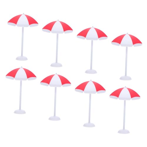 ibasenice 8stücke Miniatur-Regenschirm-Dekoration Kleiner Sonnenschirm Für Puppenhaus Strandszene-Accessoire Aquarium-terrarien-Ornament DIY-bastelzubehör Küstenatmosphäre-schmuck von ibasenice