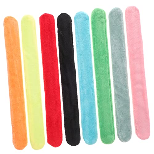 ibasenice 8 Stück Teiliges Plüsch Slap Armband Bunte Kinderarmbänder für Party Mitgebsel Langlebige Einstellbare Wristbands als Goodie Bag Füller Geeignet für Jungen und Mädchen von ibasenice