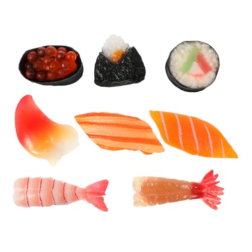 ibasenice 8stücke Realistisches Lebensmittelmodell Gefälschtes Sushi-dekor Simulations-Onigiri-Modell Lebensechte Onigiri-Modelle Lebensmittel-Requisiten Für Küche Dekoration Simulierte von ibasenice