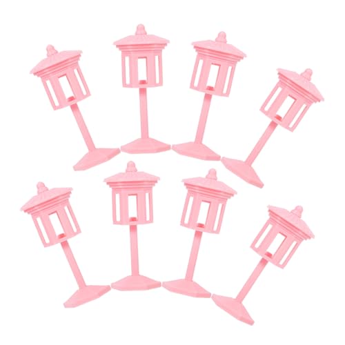 ibasenice 8stücke Miniatur-beleuchtungsmodell Rosa Viktorianische Vintage-Lampe Für Puppenhaus-dekor Miniatur-Vintage-Lampe Als Puppenhaus-Accessoire Zum Aufstellen Für Schlafzimmerdekor von ibasenice