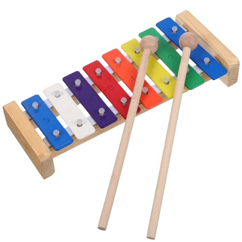ibasenice Xylophon-schlagzeugspielzeug für Kinder 8-Noten-xylophon-Instrument Aus Aluminium und Unterhaltsam für Kinder von ibasenice