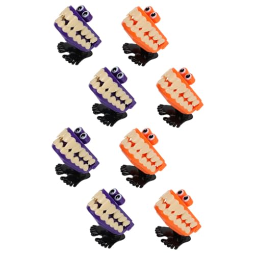 ibasenice 8 Teiliges Aufzieh Zahnstocher Zähne Set Mund Zahnpasta Witz Krabbeln Lustiges Design Aufzieh Halloween Requisiten Cartoon Uhrwerk Halloween Aufzieh Kunststoff von ibasenice