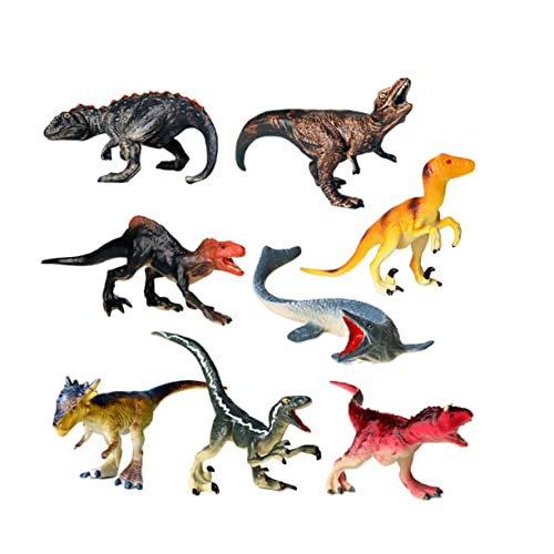 ibasenice 8-teiliges Dinosaurier-Modell-Set Kunststoff-Dinosaurier-Spielzeug Für Kinder Simulationstiermodelle Dinosaurier-bausteine Lernspielzeug Für Jungen Und Mädchen von ibasenice