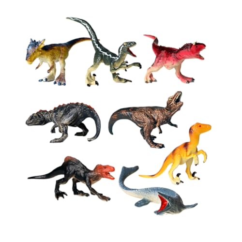 ibasenice Dinosaurier-bausteine-Set 8-teilig Mini-dinosaurierfiguren Kinderspielzeug Simulationstier Dinosauriermodell Kunststoff-dinosaurierspielzeug Für Jungen Und Mädchen von ibasenice