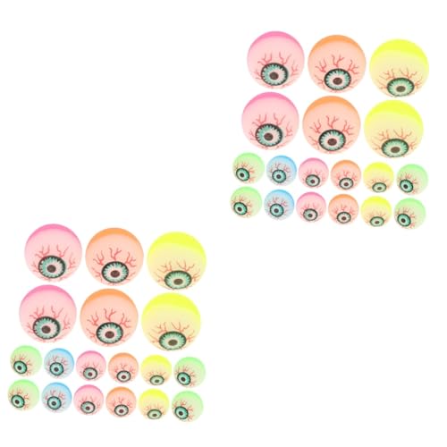 ibasenice 80 STK Explodierende Augen leuchtende Augäpfel Spielzeuge Ballspielzeug Spielen Neuheitsspielzeug für Kinder scheinen Flummi Gacha-Maschine Augapfel Baby von ibasenice