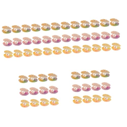 ibasenice 80 STK Simulationsschale Spielzeuge Zubehör für Handyhüllen Mini-Muschelornament aus Kunstharz winzige Harzschale Perle Kunsthandwerk Ornamente Hülse Dekorationen von ibasenice