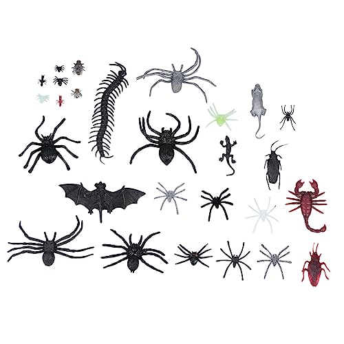 ibasenice 80 Stück Gruseliges Halloween-Spinnenspielzeug Halloween Halloween Toys Spukhaus-Party-Requisiten Halloween-Party bevorzugt Simulation von Plastikinsekten von ibasenice