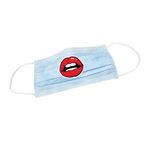 ibasenice 80Stücke Lippenaufkleber für Masken Selbstklebende Smile Decals für Dienstleistungsbranche für Kreative Bastelprojekte und Maskenzubehör Lebendige Designs von ibasenice